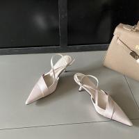 Zapatos de tacón alto plateados puntiagudos para mujer stiletto back zapatos individuales vacíos nuevos con falda bolsa cabeza sandalias zapatos de mujer - details 9