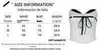 BUNO-Conjunto de vestido de mujer en contraste de color, conjunto de 2 piezas ajustado con vendaje de retazos, tops de tubo sin mangas, minifaldas de cintura media - details 0