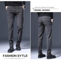 Pantalones Denim de Alta Calidad Estilo Clásico Otoño 2024 Vaqueros de Negocios Casuales para Hombres con Alta Comodidad y Elástico - details 8