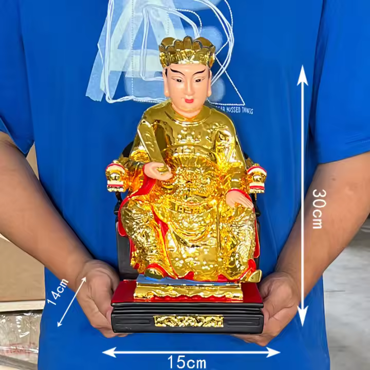 La Estatua, 1216 pulgadas, para uso doméstico, una túnica roja de resina de origen del lugar, y es el dios de la estatua del Dios de la Cocina - 1