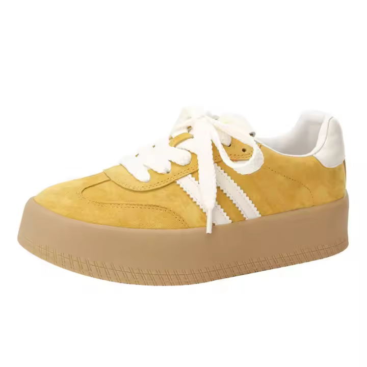 Zapatillas de Entrenamiento Alemanas de Suela Gruesa Versátiles con Cordones de Suela Plana para Deportes y Ocio Pequeño Aumento de Altura - 1