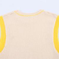 PB & ZA 2025, tops de punto simples y versátiles informales con cuello redondo sin mangas de color contrastante, novedad de verano, ropa para mujer - details 8