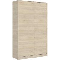 2 Puertas correderas, Natural Y Blanco Brillante, 120x204x50cm - details 8