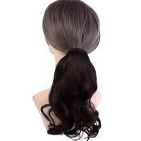 Peluca de cola de caballo rizada de fibra resistente al calor, extensión de cabello, pinza ondulada, cola de caballo, peluca sintética de cola de poni marrón para niñas - details 0