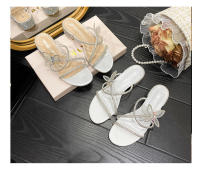 Sandalias de tacón alto con Cabeza redonda, diamante, arco nuevas, estilo, pequeño, tamaño grande, grueso, 41-43 - details 2