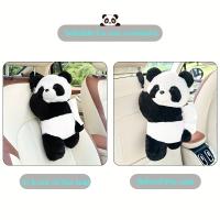 1 x Portapañuelos de Peluche Panda para Coche: Universal, Fácil Instalación - details 1