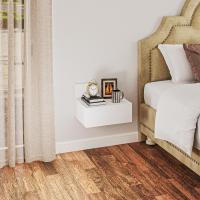 2 Mesitas de Noche Flotantes Mesitas de Noche para Dormitorio con Cajón Mesas de Noche para Habitación Salón Hogar 43x36,5x30,5 cm Blanco - details 8