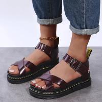 Zapatillas de Verano Gruesas Punta Abierta, Cruzadas y Forro de Goma Poliuretana - details 1