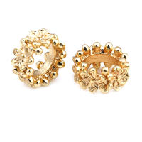 Cuentas espaciadoras de latón con flores de 6MM 8MM 10MM color oro de 18K, cuentas de gran tamaño para pulseras, cuentas de alta calidad para la fabricación de joyería DIY y collares. - details 19