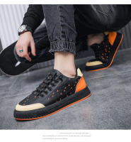 Nuevos zapatos de cuero informales, modernos y versátiles, zapatos de tablero de moda, zapatos Forrest Gump, mocasines con bloques de color - details 12