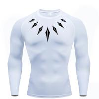 Camiseta Deportiva De Compresión Para Hombre Secado Rápido Manga Larga Primavera Otoño Transpirable Talla S-3XL Con Estampado Base Delgada Para Fitness - details 6