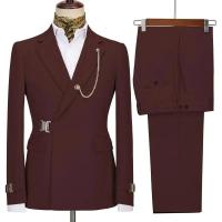 Traje de Hombre de Diseño Italiano Blazer Pantalón para Bodas y Fiestas Ajuste Delgado Moda 2025 - details 2