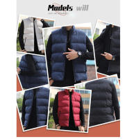 Chaquetas sin mangas holgadas y gruesas con relleno cálido para hombre, parabrisas con cuello levantado para s, - details 0