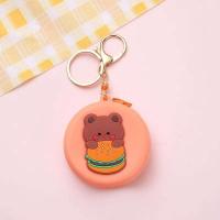 Nueva cartera monedero de silicona con forma redonda de animales de dibujos animados para mujer, llavero de regalo para niños - details 4