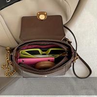 Bolso bandolera para mujer con correa ajustable - Bolso compacto de gran capacidad, herrajes en tono dorado, para todos los días, oficina, fiesta - Disponible en negro, café, caqui - Bolso de hombro elegante, bolso cruzado, artículos esenciales de viaje - details 4