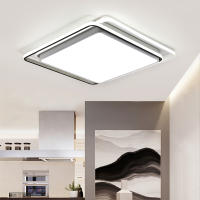 Lámpara de techo LED de montaje empotrado 54W 19 pulgadas lámpara de techo LED cuadrada, lámpara de sala de estar dormitorio cuadrado, iluminación minimalista moderna luz blanca fría para cocina baño pasillo - details 3