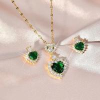 Collar de Lujo Sencillo con Doble Forma de Corazón Cadena con Colgante de Circonita de Cristal Exquisito Joyería de Boda, 2023 - details 2