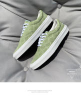 Zapatos de lona de estilo casual deportivo de tendencia versátil para parejas, hombres y mujeres, de talla grande, con suela baja y color verde aguacate. - details 8
