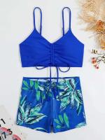 Bikinis con cordón frontal, cintura alta para mujer, bañadores de mujer, bañador para nadar, ropa de playa 2025 - details 70