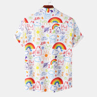Camisa de manga corta para hombre, Camisa ajustada con estampado de flores fragmentadas, serie CS, primavera y verano, 2024 - details 23