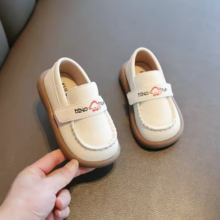 Zapatos de Cuero para Niños Pequeños Zapatos Planos para Fiestas y Bodas con Hebilla y Bucle - 1