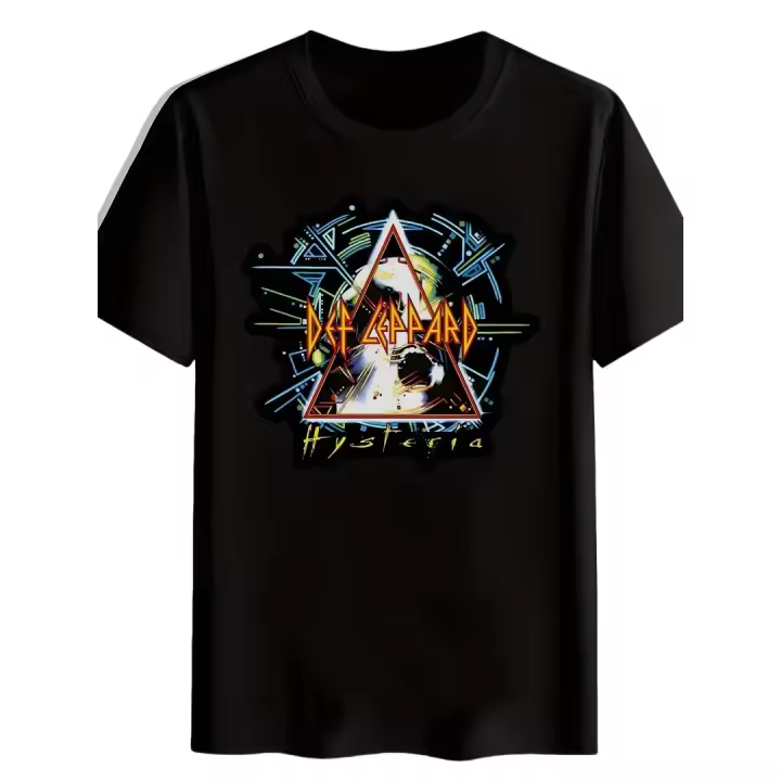 Camiseta Rock Retro Estilo Vintage Hombre |   Triángulo Abstracto Estampado |   Algodón 100% 210g Transpirable - 1