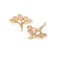 Colgantes de Árbol de Brasso Dorado de 18K Joyería Hazte de Diamantes Falsos y Circonio - details 1