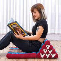 Cómodo Colchón De Suelo con Cojín De Lectura, Futón Japonés, Cama Plegable O Esterilla De Masaje Tailandés, 170 x 53 cm, Azul Claro - details 263