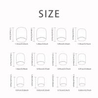 24 PCs Uñas Postizas Cortas Francésas Con Gradiente Sólido Gel De Jalea Y Archillo En Combo Para Belleza Y Estética - details 1