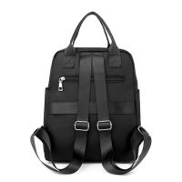 Mochila Oxford impermeable de gran capacidad para mujer, Bolsa Escolar de viaje para adolescentes, paquete negro Simple, nueva moda - details 19
