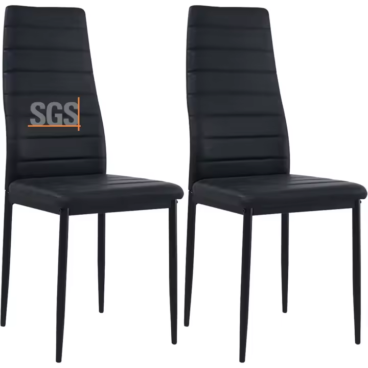 Conjunto de Silla de Comedor de Metal Vento Nórdico, Comodidad de Cuero, Elegante y Práctico - 1