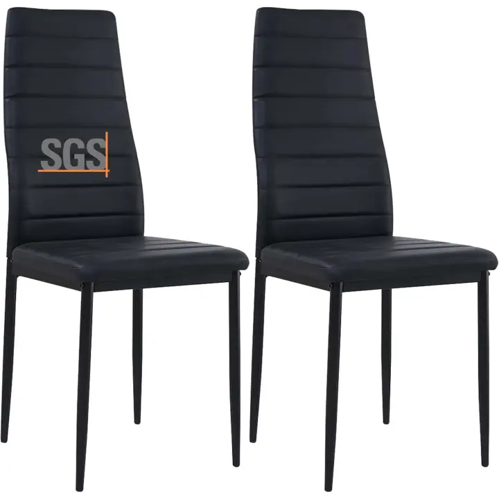 Conjunto de Silla de Comedor de Metal Vento Nórdico, Comodidad de Cuero, Elegante y Práctico - 1