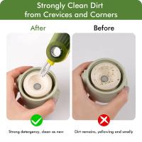 Cepillo de limpieza 3 en 1, limpiador de silicona para tapa de botella de agua, multiusos, taza en forma de U, grietas - details 4
