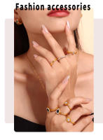 Las Mujeres de Cristal circonio anillo de Maple inoxidable de moda personalizado Nombre Fecha de Oro Joyería de Boda Parejas - details 9