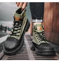 Botas Deportivas de Lona de Alta Talla para Hombres Zapatos Casuales de Otoño con Suela Gruesa - details 11
