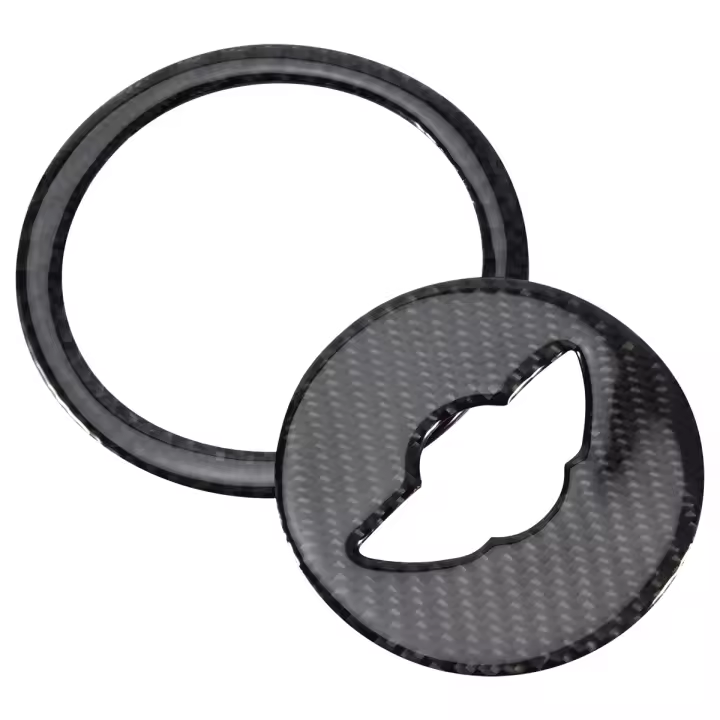 Pegatina de cubierta de volante de fibra de carbono para Mini Cooper R55 R56 R Series, accesorios - 1