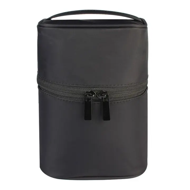 Bolsas de lavado Color crema gran capacidad cremallera cilindro bolsa de cosméticos organizador de viaje bolsa de aseo para mujer bolsas de almacenamiento coreanas - 1