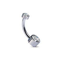 Barra de ombligo de circón de titanio g23, 14g, piercing interno roscado, anillos para el ombligo, joyería para el cuerpo, anillos para el ombligo, 1 ud. - details 5