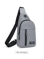 Bolso de pecho para hombre, bandolera de un solo hombro, informal, a la moda, Color sólido - details 13
