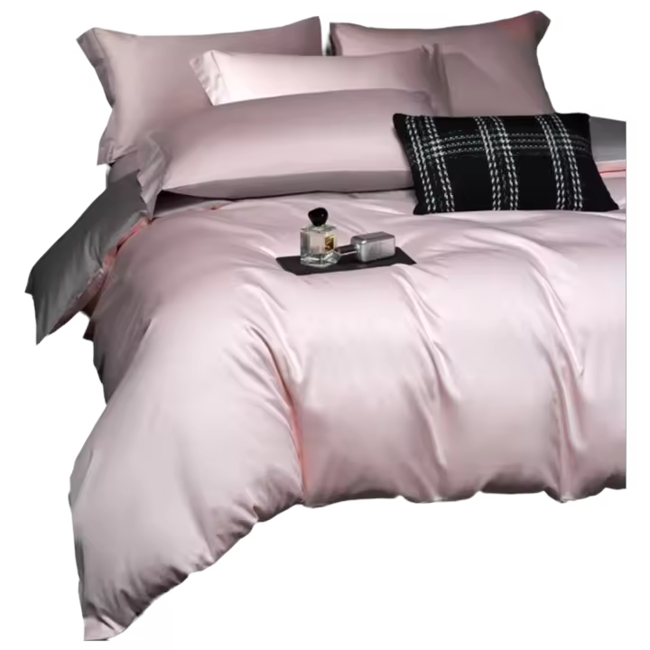 Juego de Ropa de Cama de Algodón 5A Antibacteriano de Color Sólido Suavidad de Algodón 100% - 1