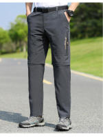 Pantalones de senderismo de secado rápido para hombre, pantalones de pesca ligeros convertibles, pantalones de trabajo Cargo con cremallera - details 10