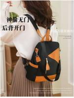 Mochila informal antirrobo para mujer, bolsa de hombro de tela impermeable, ligera, de viaje, oxford - details 2