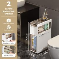 Mueble auxiliar de baño con ruedas y cajones. Gabinete de Almacenamiento Estrecho. Armario Lateral Impermeable para Toallas de Baño. Armario auxiliar de baño. Cajonera móvil. - details 20