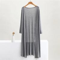 Cárdigan largo de algodón para mujer Suéter de manga larga, abrigo informal, prendas de vestir exteriores, 12 colores, verano y otoño - details 10