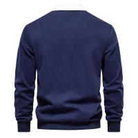 Sudaderas con cuello tipo Polo para hombre, ropa informal y Social, sudaderas de algodón de calidad, nuevo diseño de moda de otoño, 2025 - details 2
