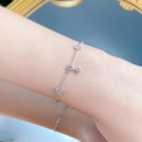 Longlong Gold 2024 Nueva Pulsera de Plata con Borlas Elegante Moda Versátil para Mujeres Tobillera Ajustable con Diamantes Completos. - details 5