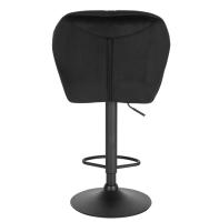 Silla de Bar de Terciopelo Ajustable con Vólante Base de Pie de Acero con Levantamiento de Gas para Desayuno y Comedor - details 8