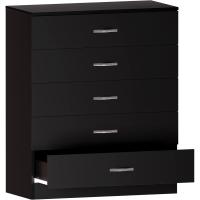 Muebles para Dormitorio Riano Soporte Único de Metal, 5 Asas y Corredores Plata y Negro - details 8