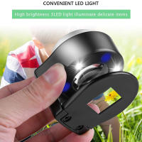 Lupa recargable por USB con 6 luces, lupa de ojo de Metal portátil para Textiles, joyas, monedas, lupa óptica - details 2