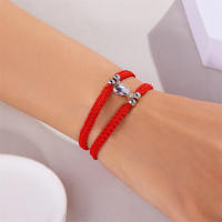2 unids/set corazón romántico magnético atraer pareja para Mujeres Hombres moda cuerda trenzada pulsera a juego joyería de amistad - details 33